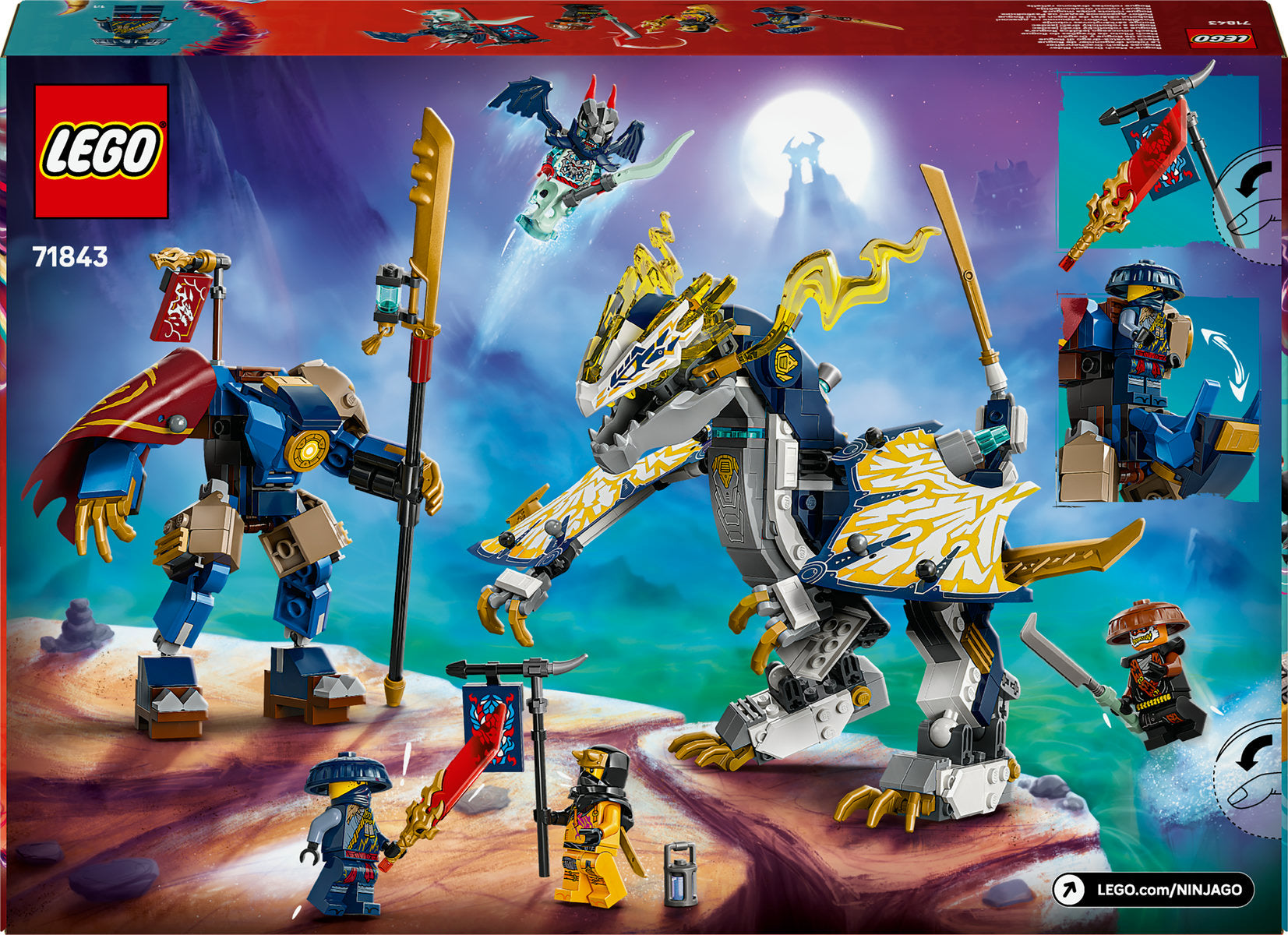 LEGO NINJAGO Rogue’s Mech Dragon Rider Ninja Toy 71843