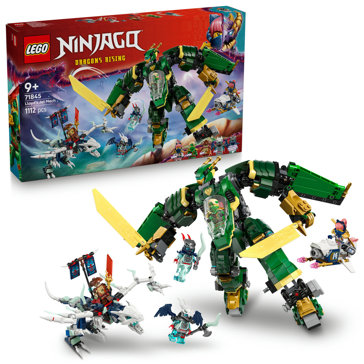 LEGO NINJAGO Lloyd’s Jet Mech Ninja Toy Building Kit 71845