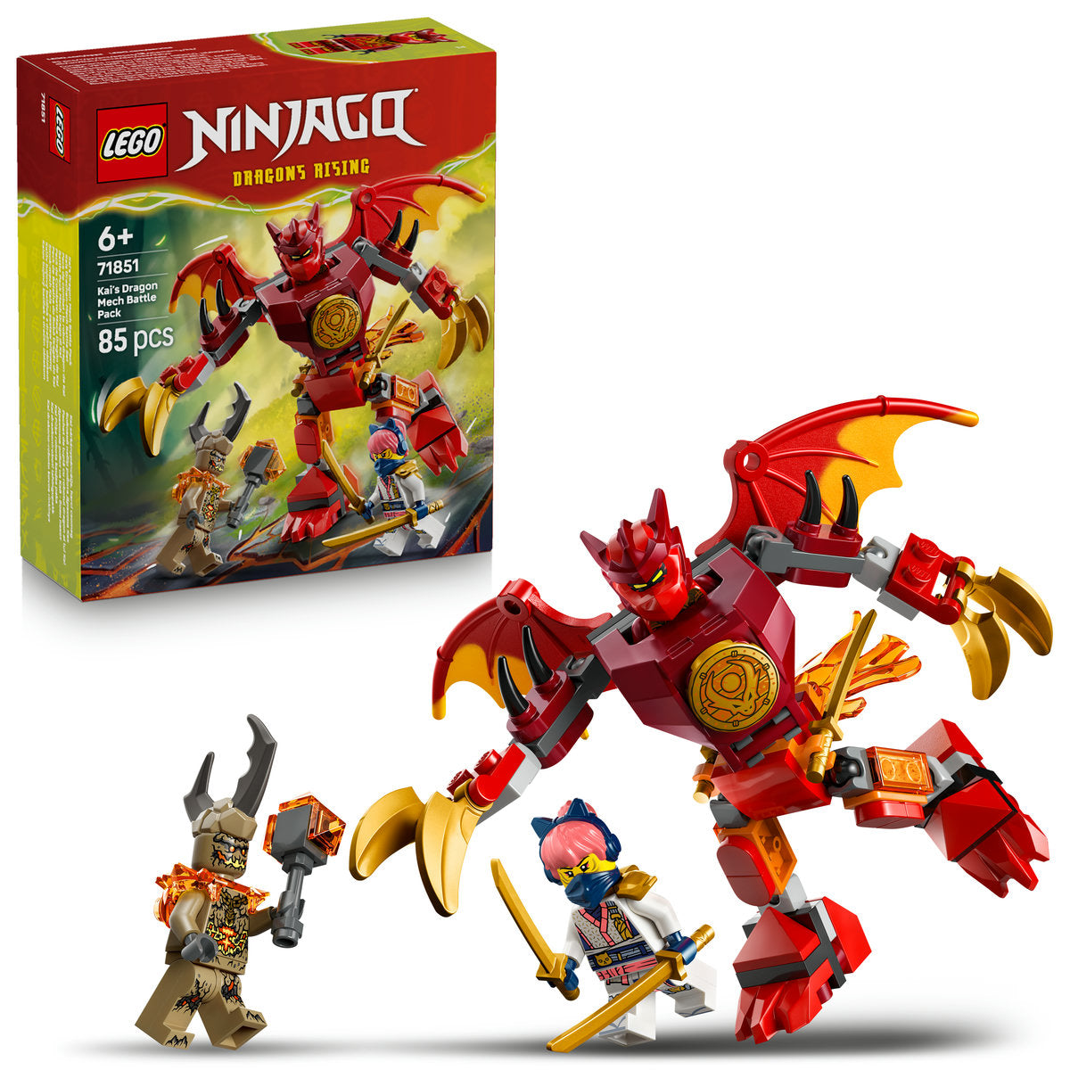 LEGO NINJAGO Kai's Dragon Mech Battle Pack Toy 71851
