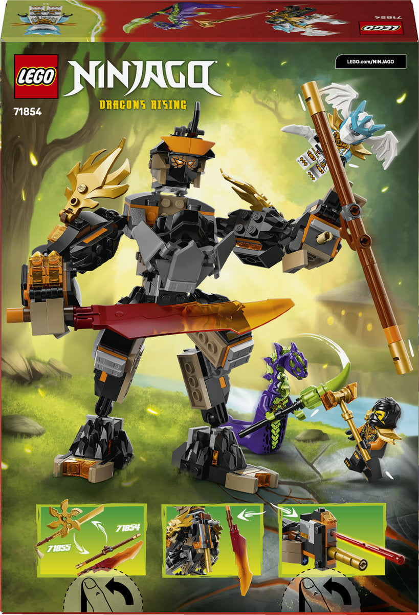 LEGO NINJAGO Cole’s Mission Mech & Dragon Zane 71854