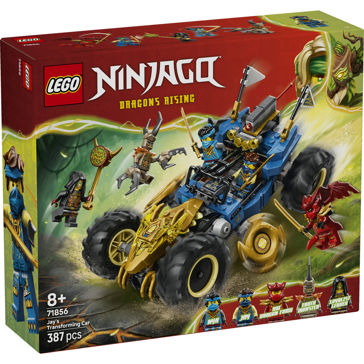 LEGO NINJAGO Jay’s Transforming Car Racing Toy 71856