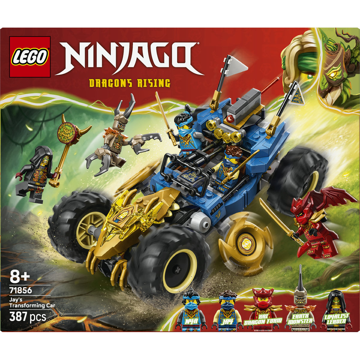 LEGO NINJAGO Jay’s Transforming Car Racing Toy 71856