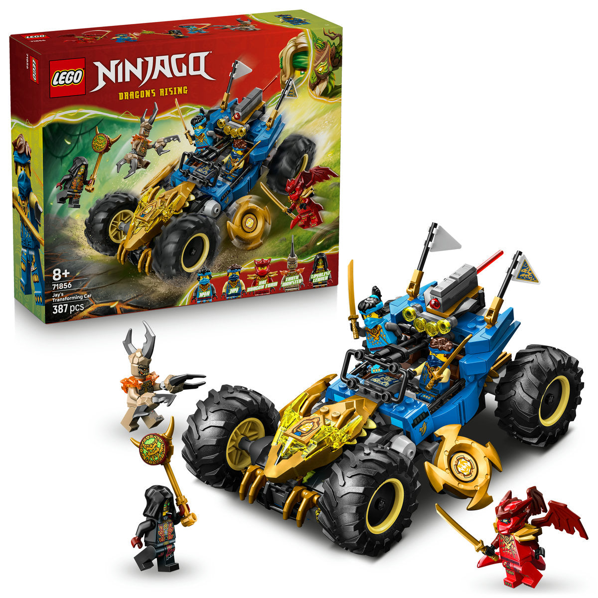 LEGO NINJAGO Jay’s Transforming Car Racing Toy 71856