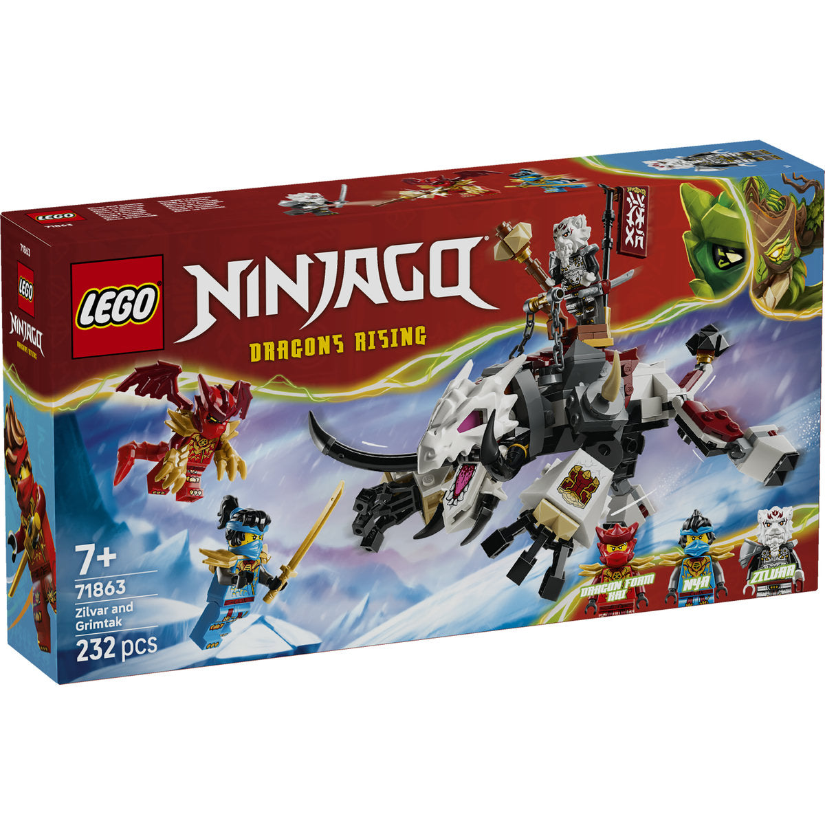 LEGO NINJAGO Zlvar and Grimtak Dragon Beast Building Set 71863