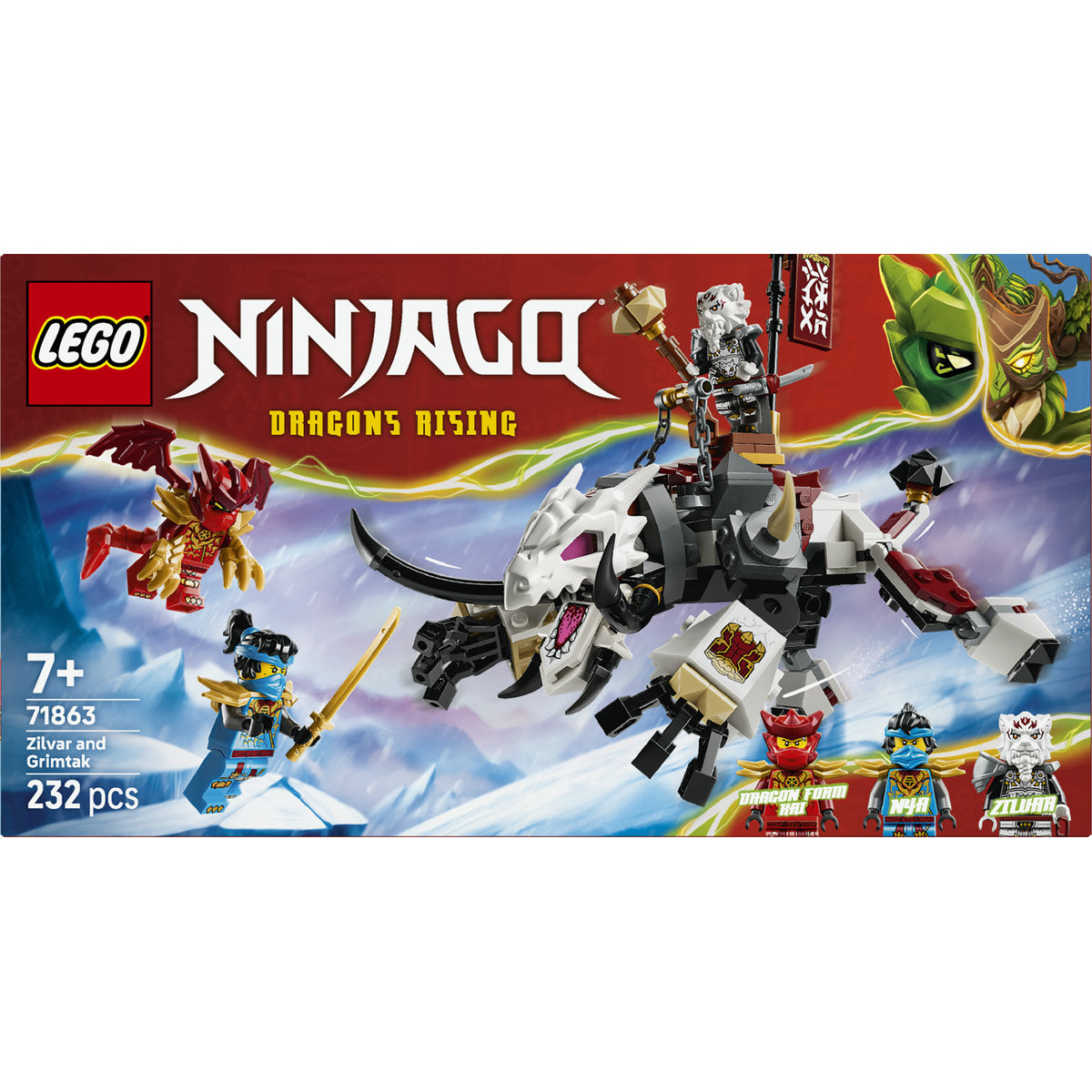 LEGO NINJAGO Zlvar and Grimtak Dragon Beast Building Set 71863