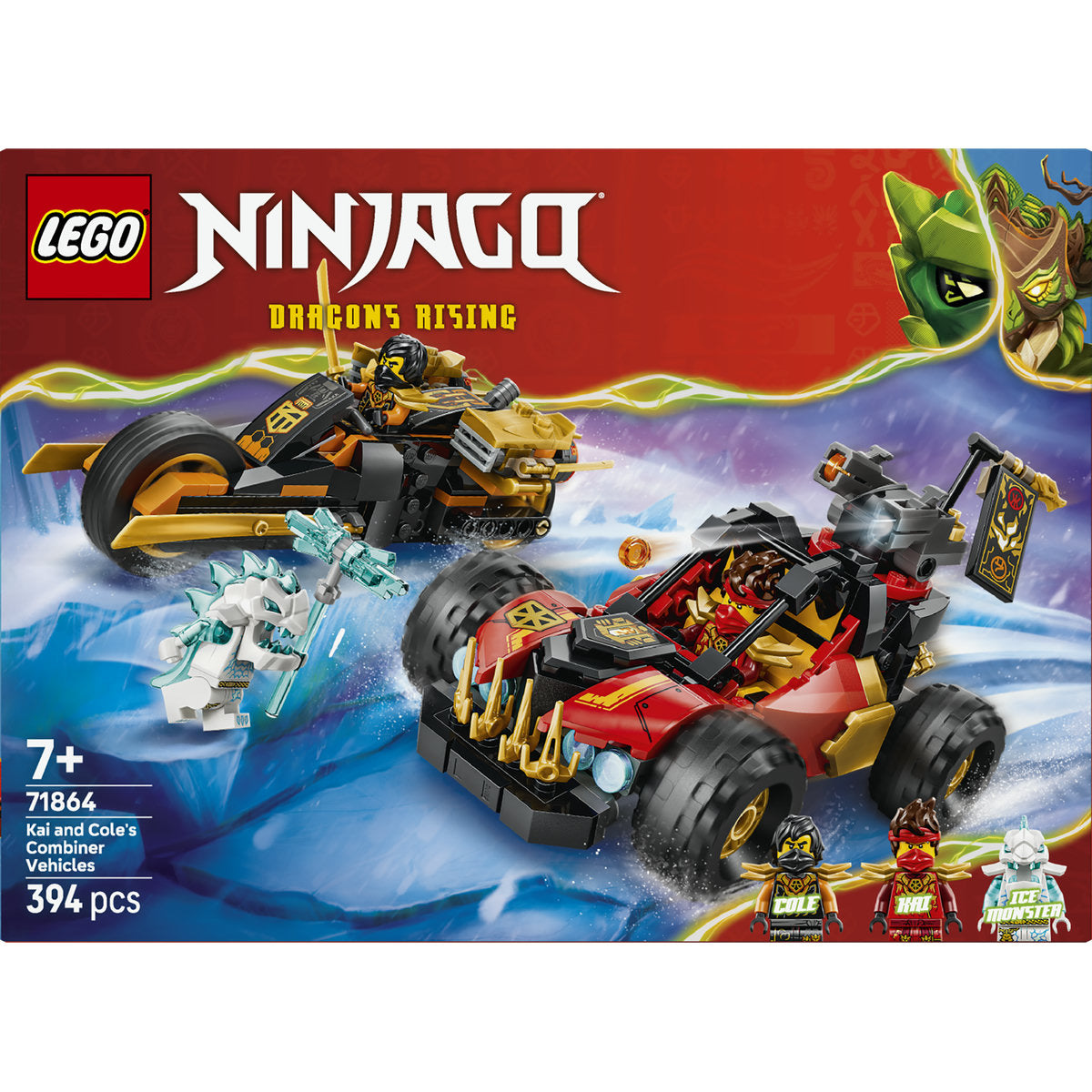 LEGO NINJAGO Kai and Cole's Combiner Vehicle Building Set 71864