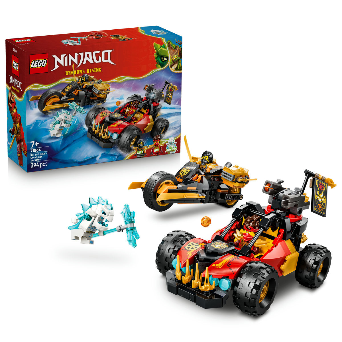 LEGO NINJAGO Kai and Cole's Combiner Vehicle Building Set 71864