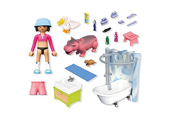 Playmobil 71950 Animal bathing fun