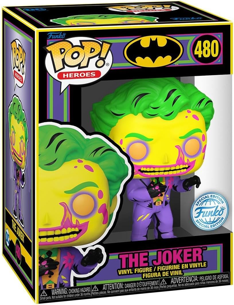 Funko Pop! DCeased Joker Blacklight Vinyl Figure & T-Shirt – Large