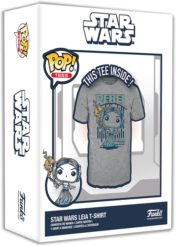 Funko POP! Tees: Star Wars Princess Leia Rebel Boxed T-Shirt – Medium