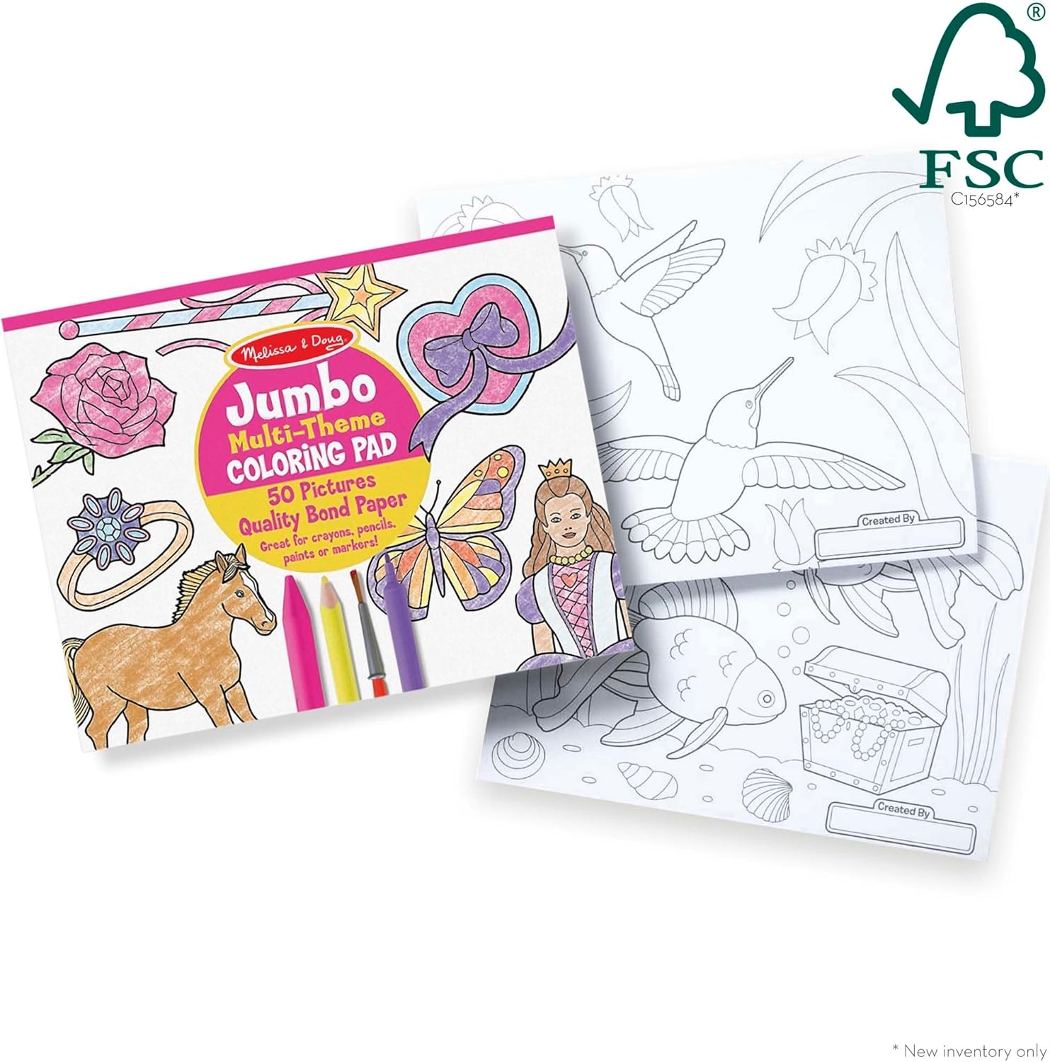 Melissa & Doug Jumbo Colouring Pad pink