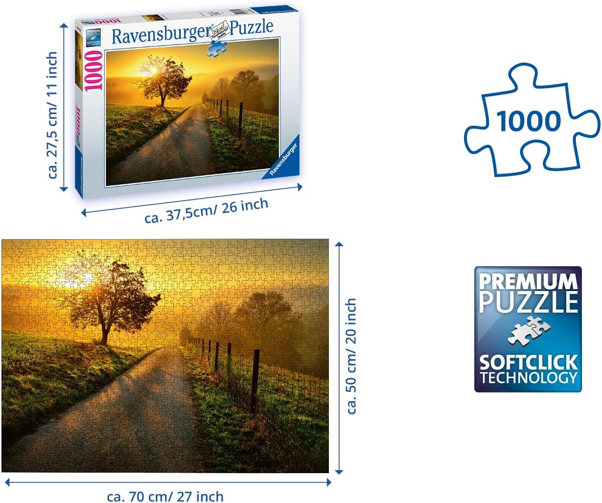 Landscape in the Morning Sun 1000pc puzzle