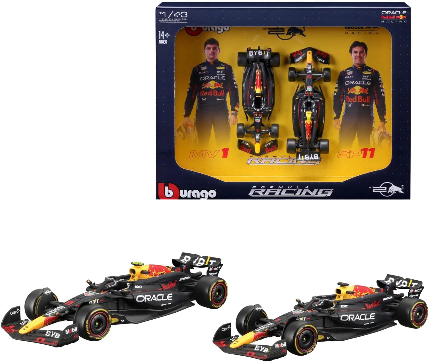 1:43 F1 Red Bull Racing Rb20 2024 Two Pack Verstappen And Perez