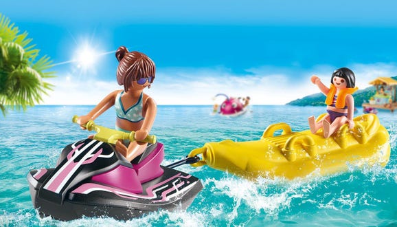 Playmobil 70906 Family Fun Jet Ski with Banana Boat Starter Pack