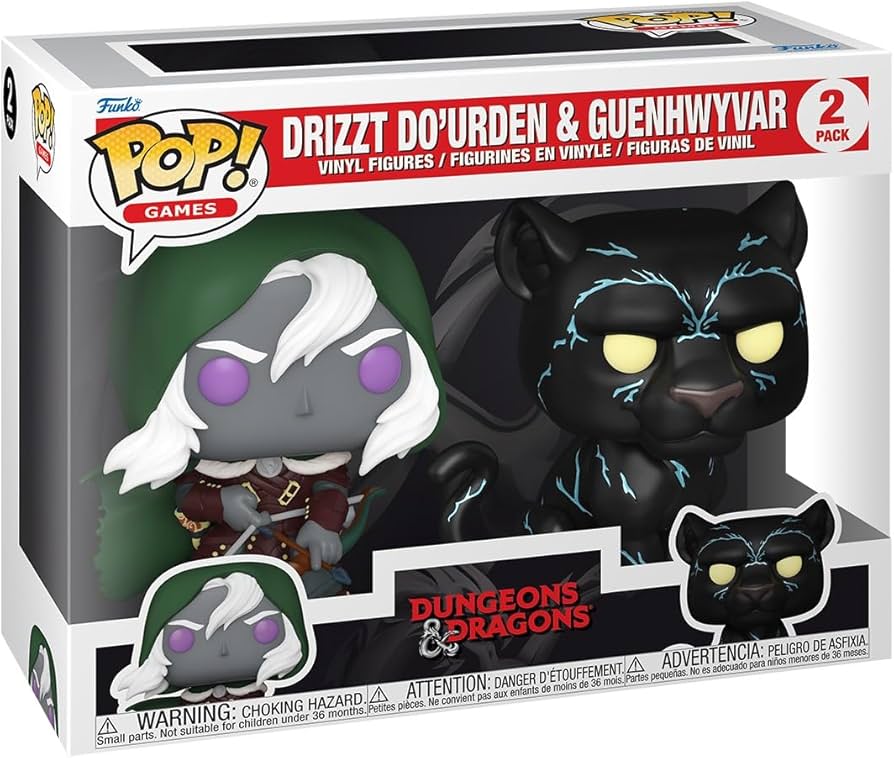 Funko POP! Games: Dungeons & Dragons - Drizzt Do'urden & Guenhwyvar 2 Pack