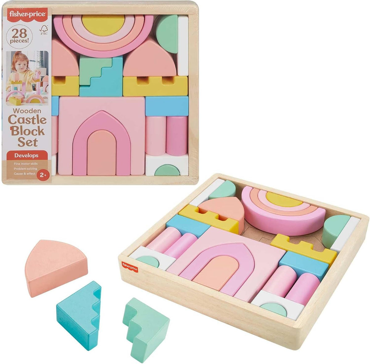 Fisher Price Wooden Castle Block Set