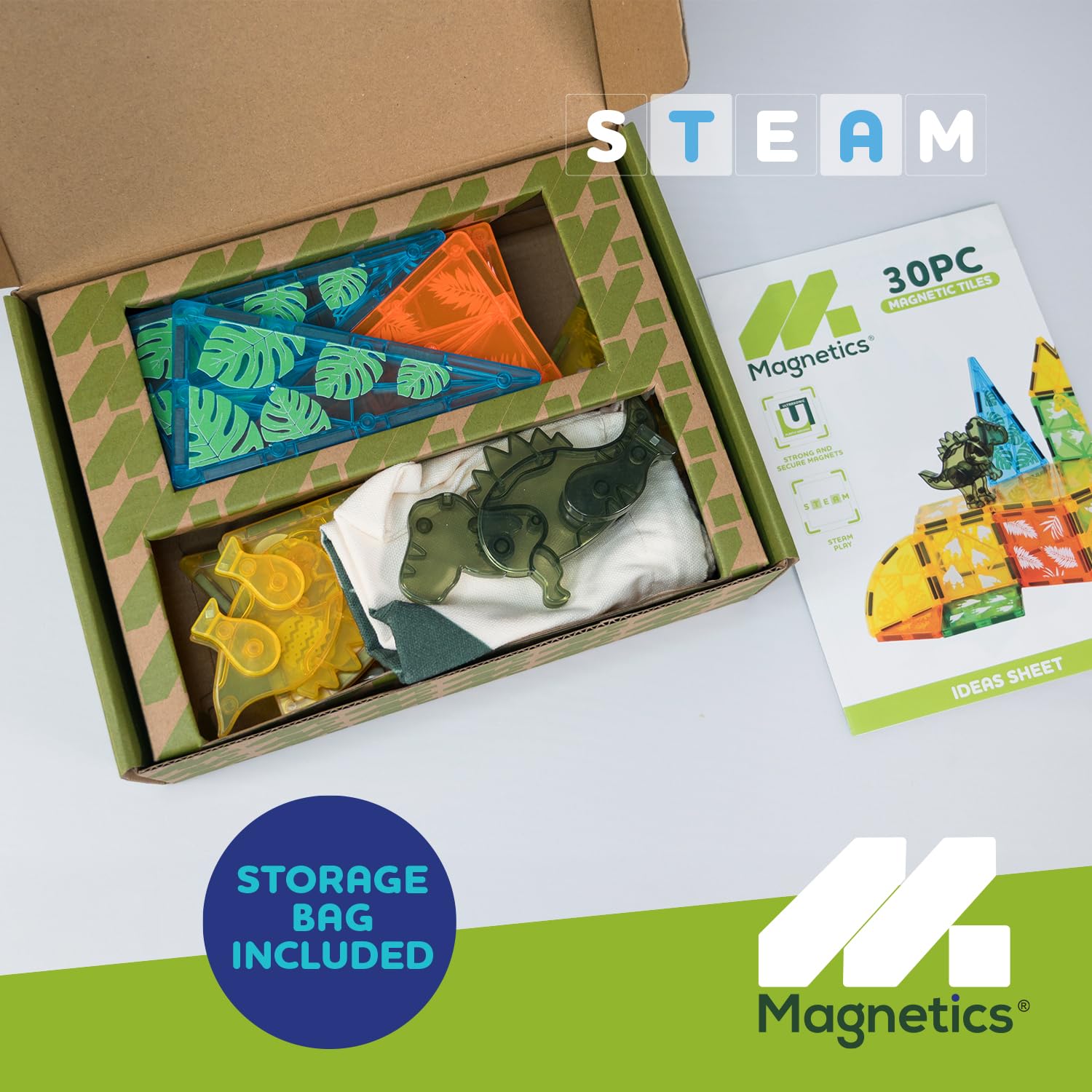 Magnetic Tiles Dino Set 30 Pcs