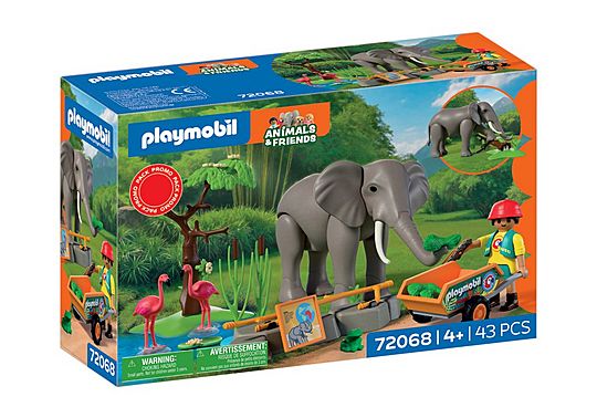 Playmobil 72068 Elephant with Zoo Keeper