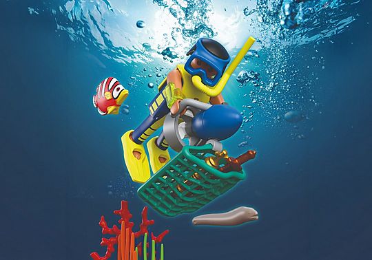 Playmobil 72078 Police Diver with Treasure