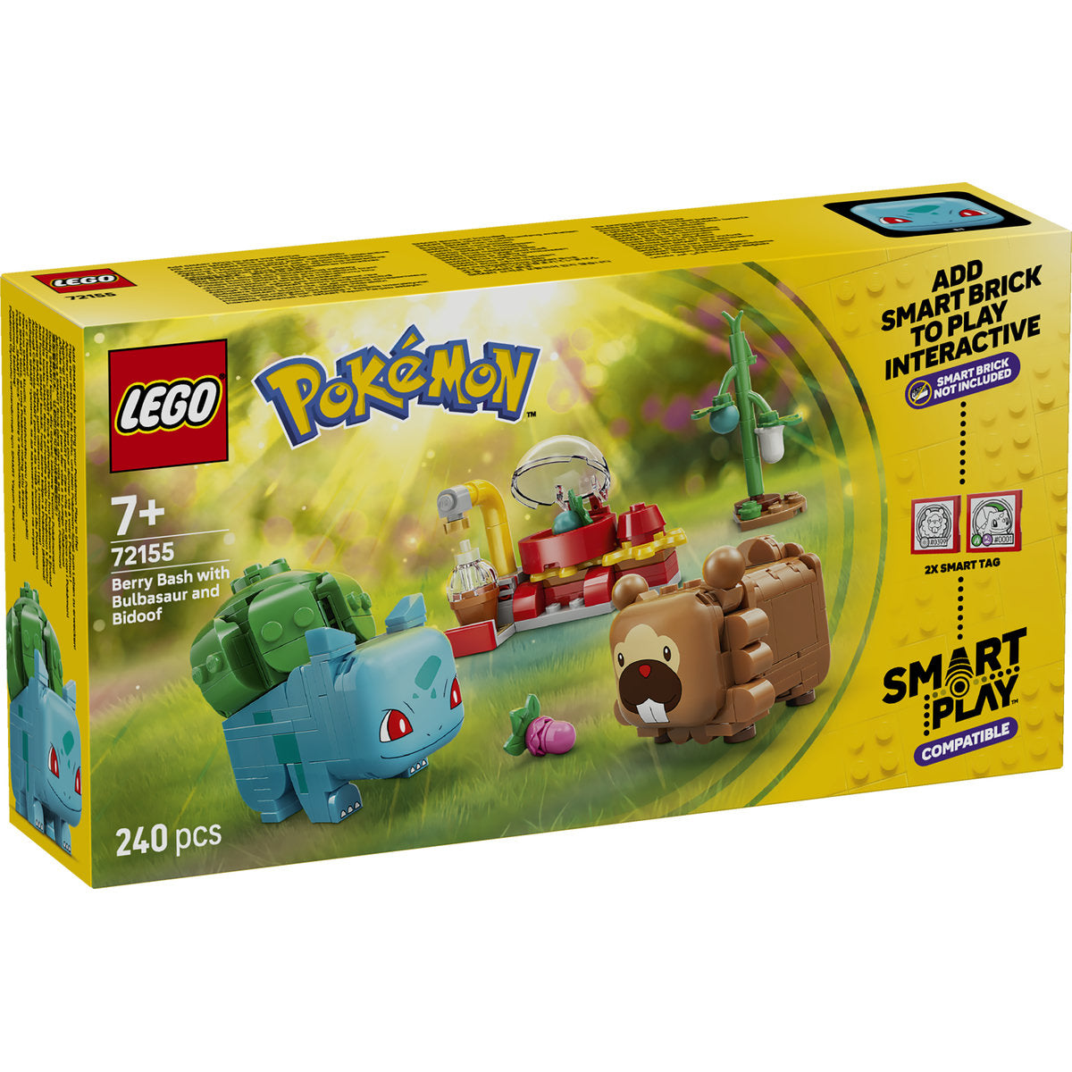 LEGO Pokémon SMART Play Berry Bash with Bulbasaur and Bidoof Building Set 72155
