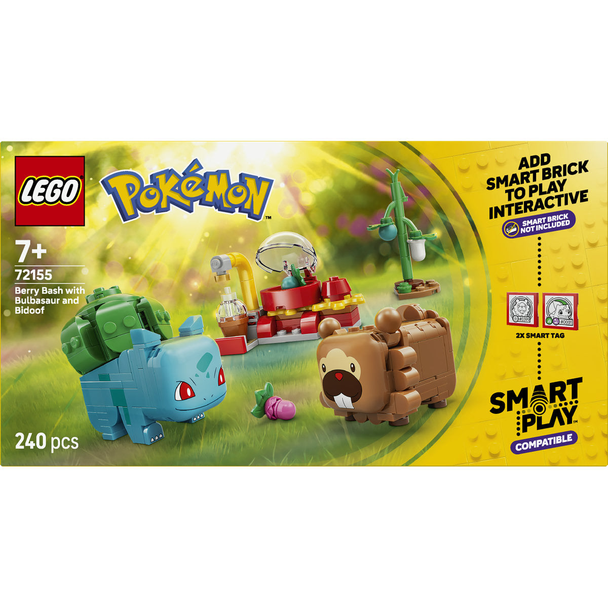 LEGO Pokémon SMART Play Berry Bash with Bulbasaur and Bidoof Building Set 72155
