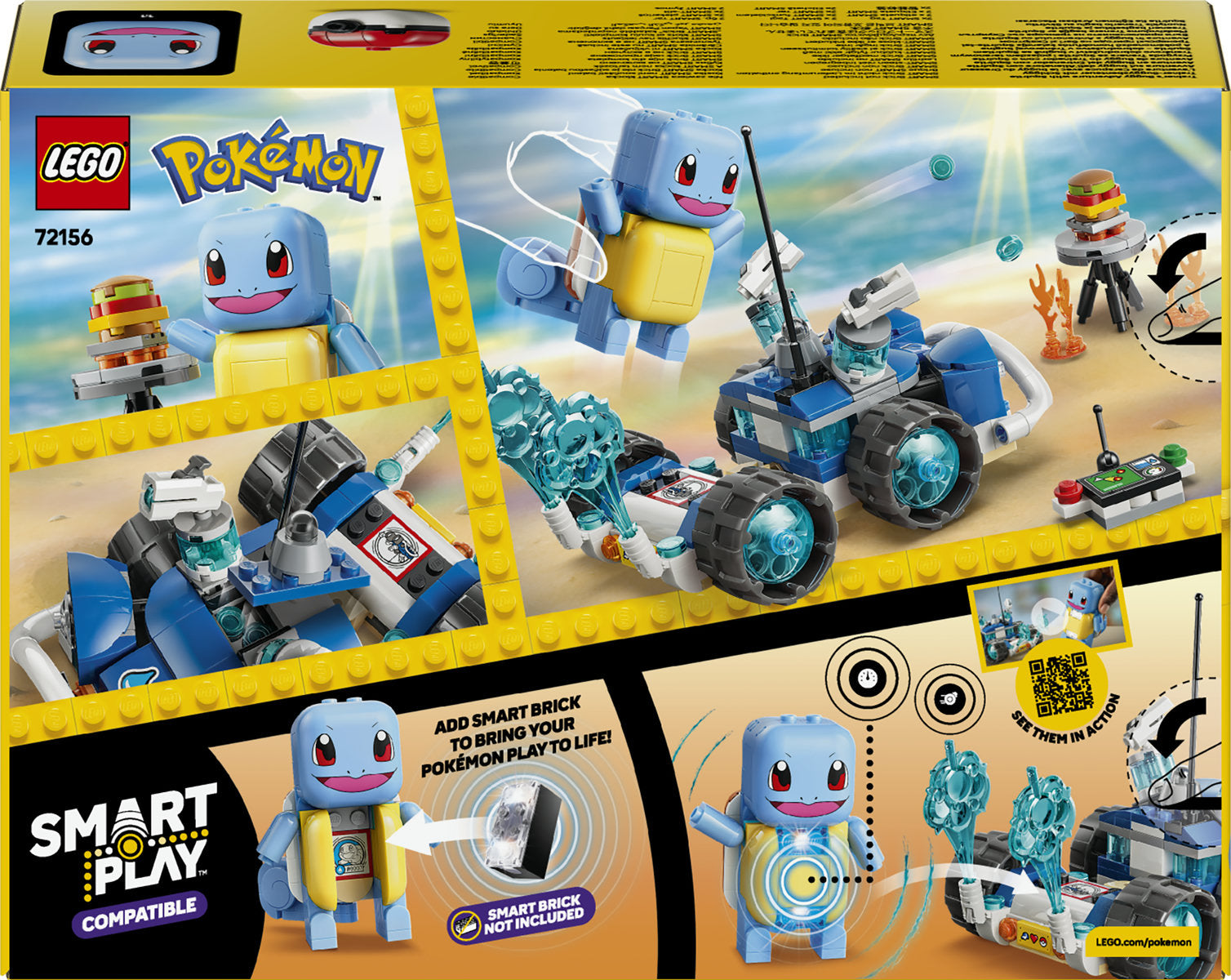 LEGO Pokémon SMART Play Trainer's Buggy Adventure with Squirtle Building Set 72156