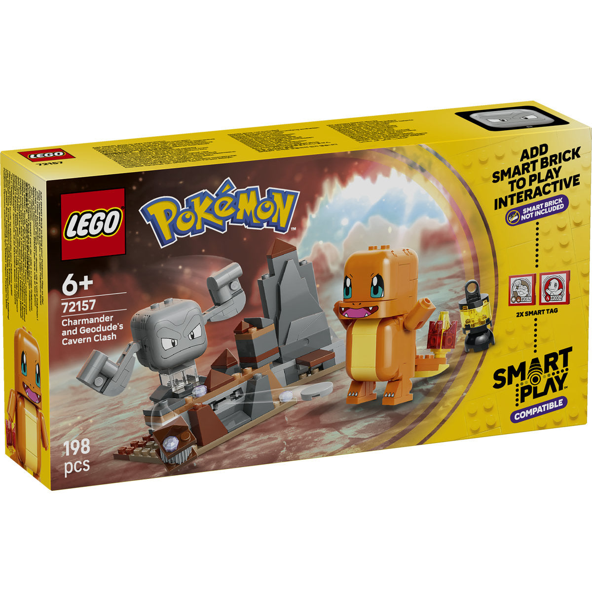 LEGO Pokémon SMART Play Charmander and Geodude's Cavern Clash Building Set 72157