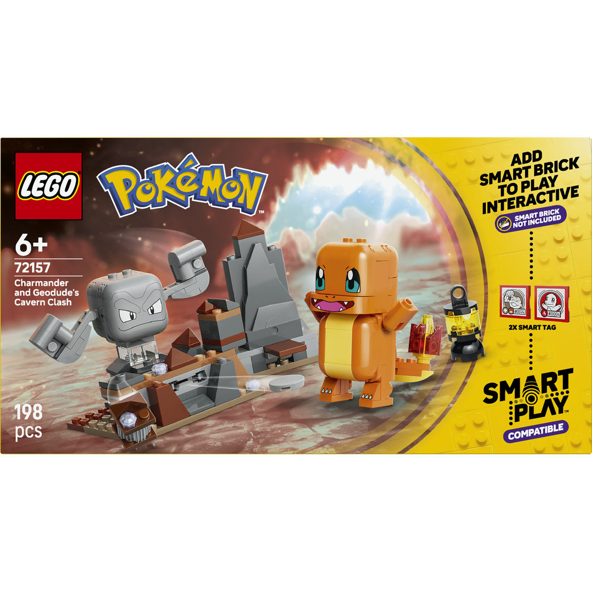 LEGO Pokémon SMART Play Charmander and Geodude's Cavern Clash Building Set 72157