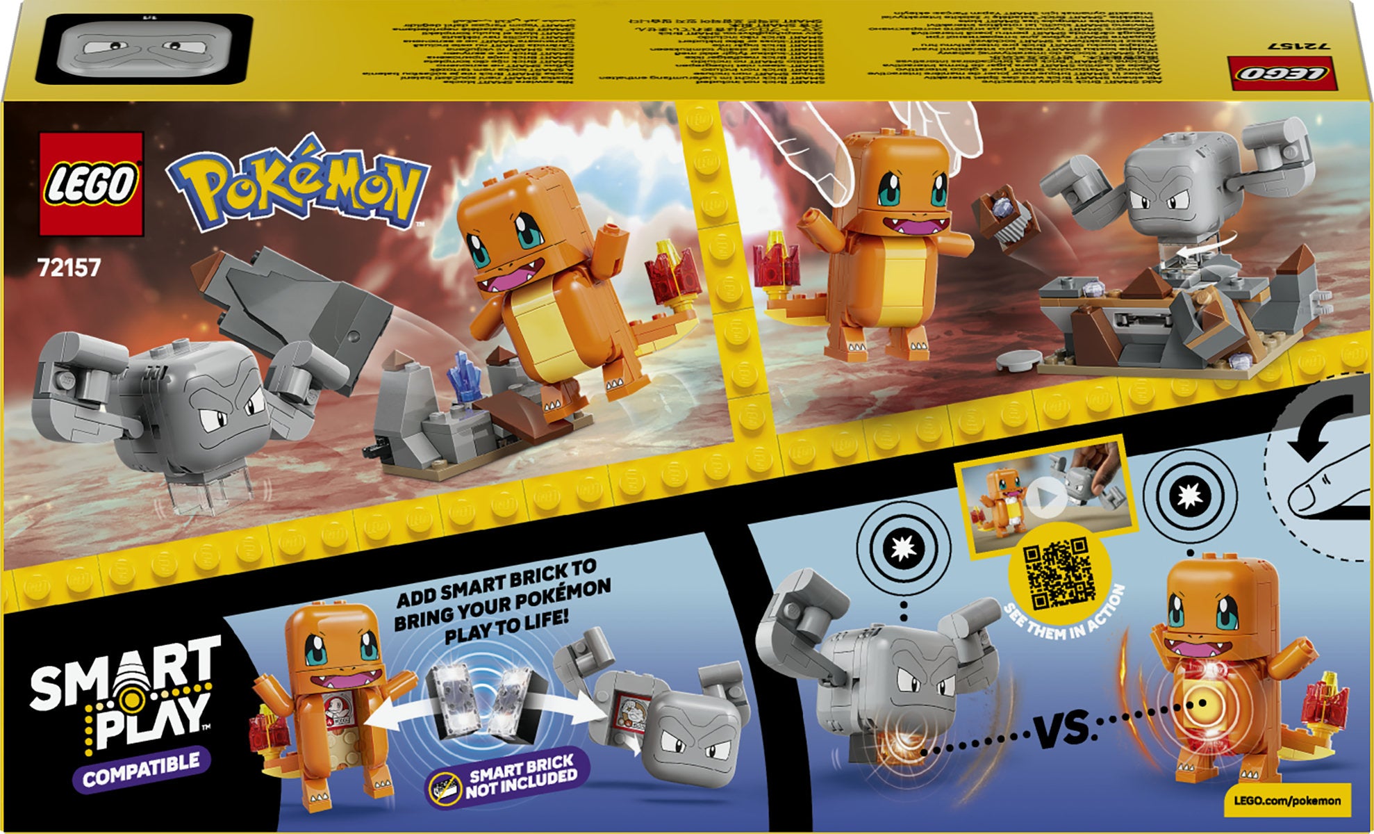 LEGO Pokémon SMART Play Charmander and Geodude's Cavern Clash Building Set 72157