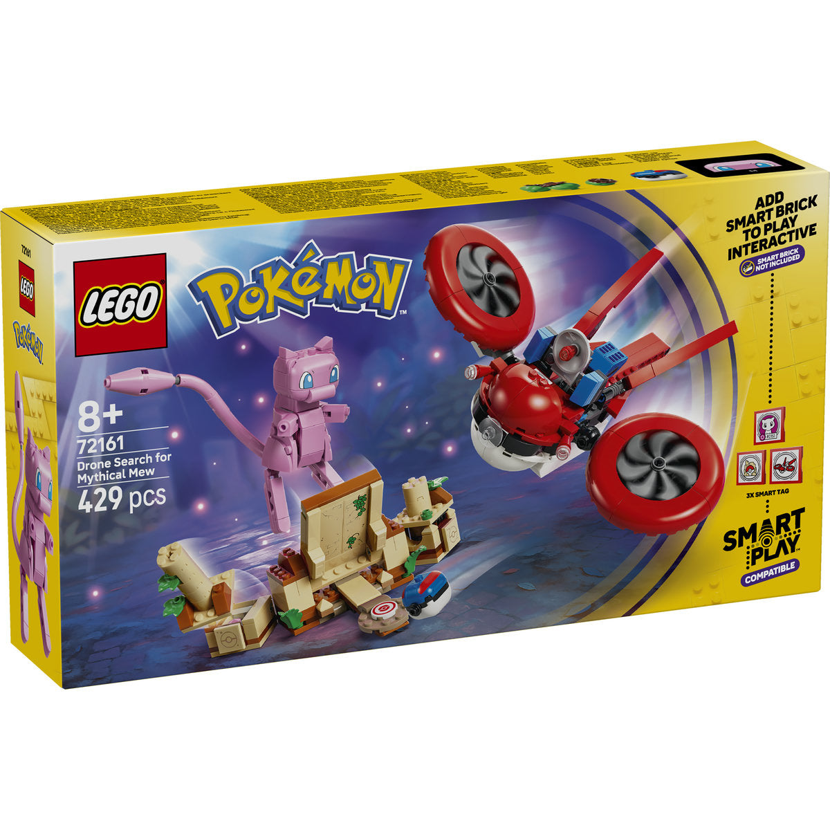 LEGO Pokémon SMART Play Drone Search for Mythical Mew Building Set 72161