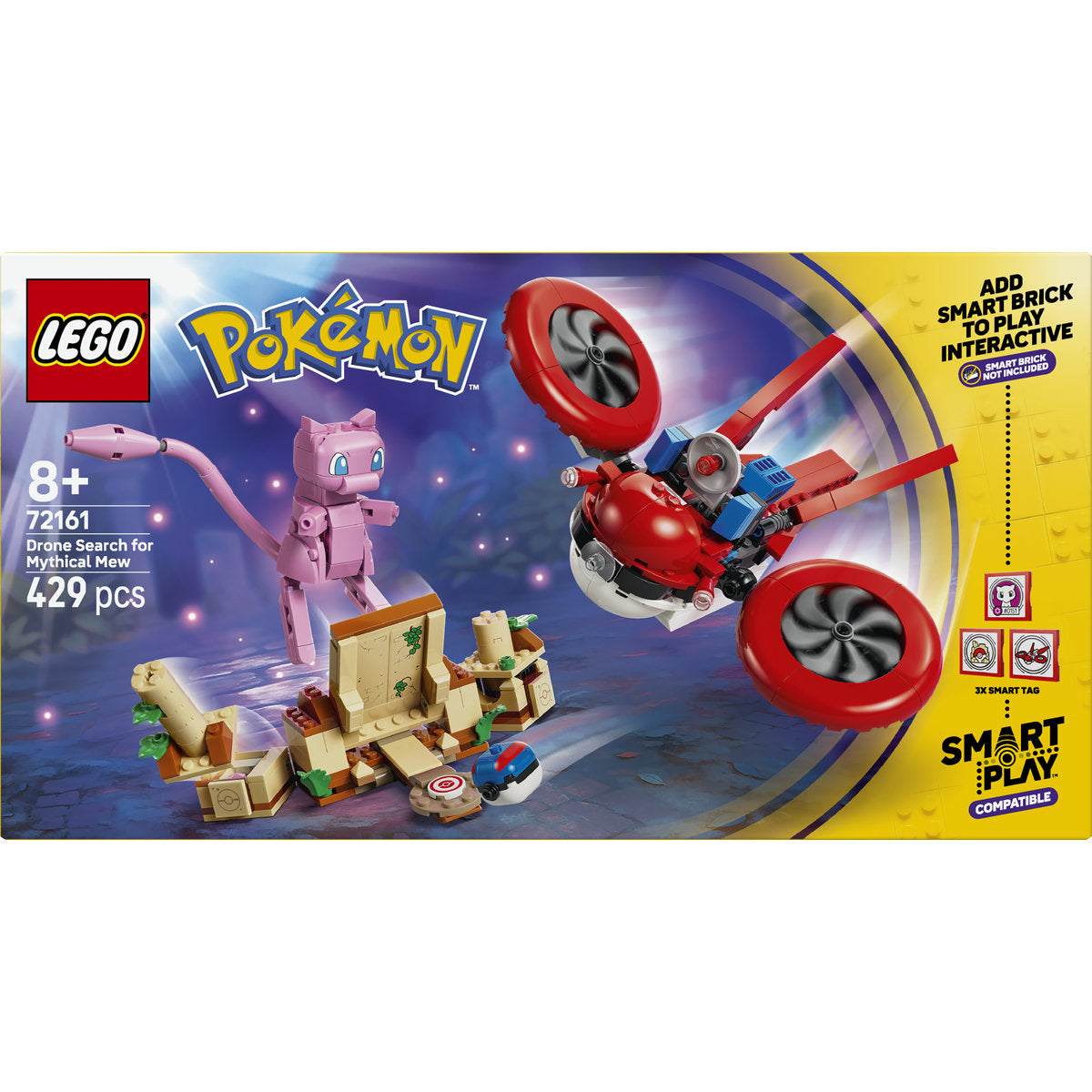 LEGO Pokémon SMART Play Drone Search for Mythical Mew Building Set 72161