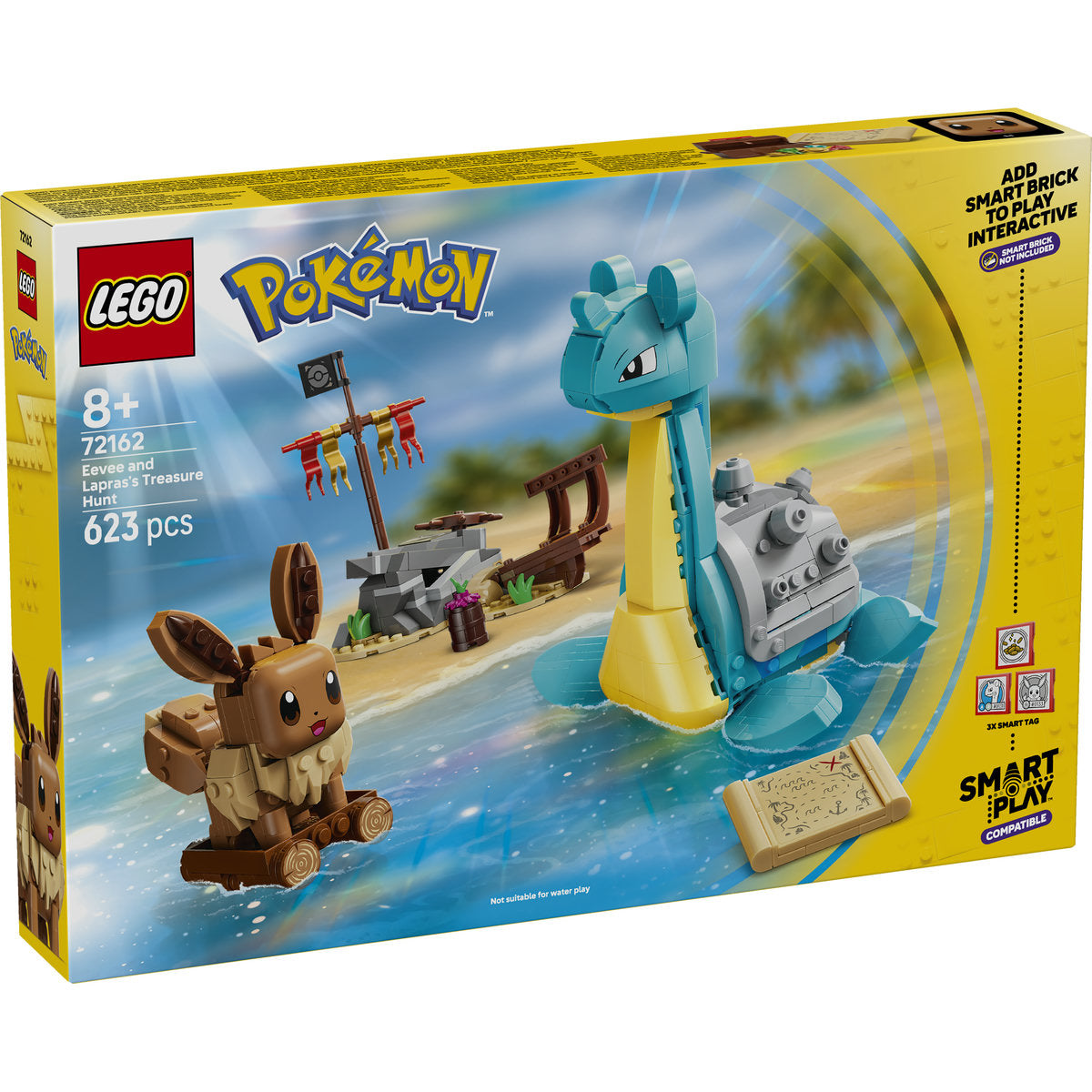 LEGO Pokémon SMART Play Eevee and Lapras's Treasure Hunt Building Set 72162