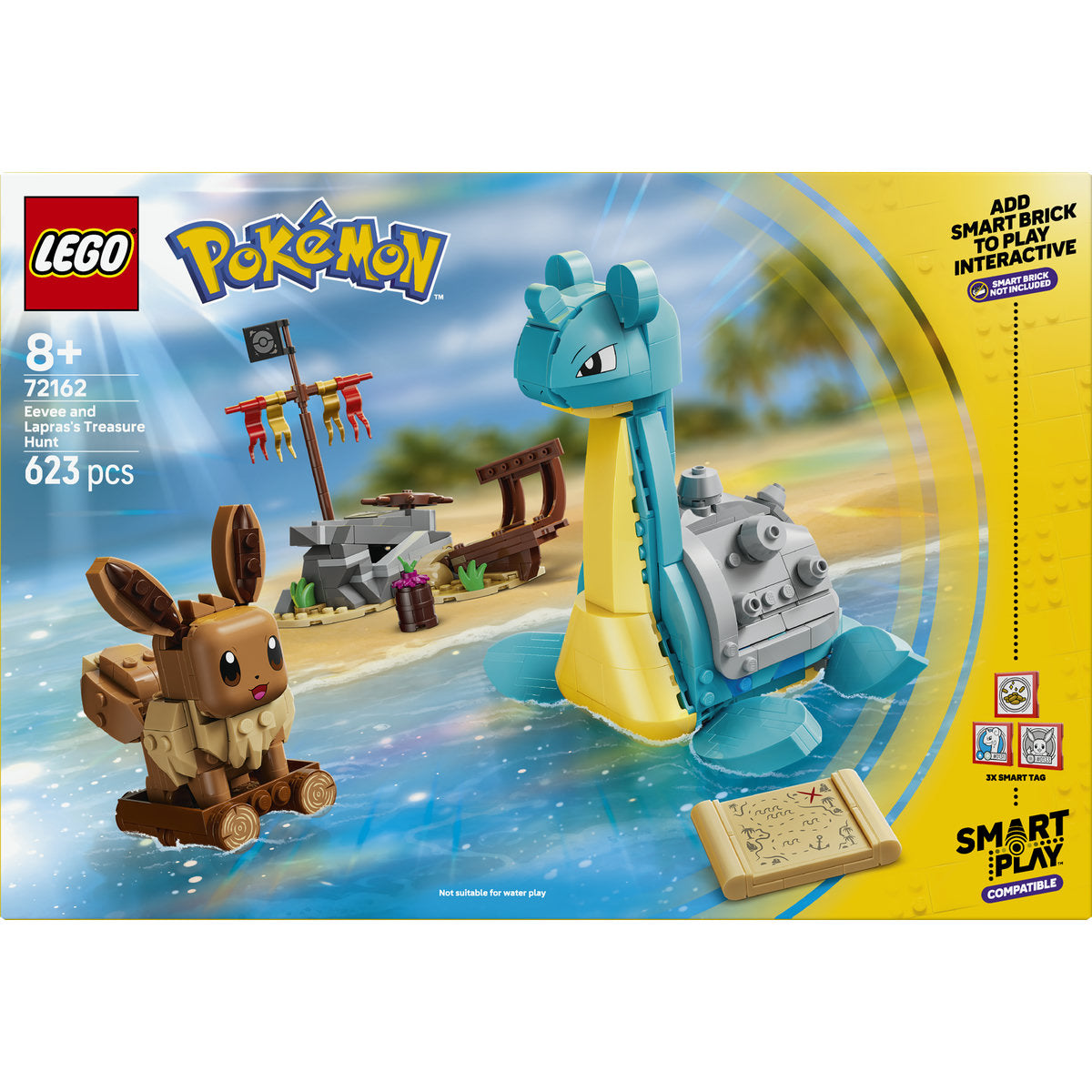 LEGO Pokémon SMART Play Eevee and Lapras's Treasure Hunt Building Set 72162