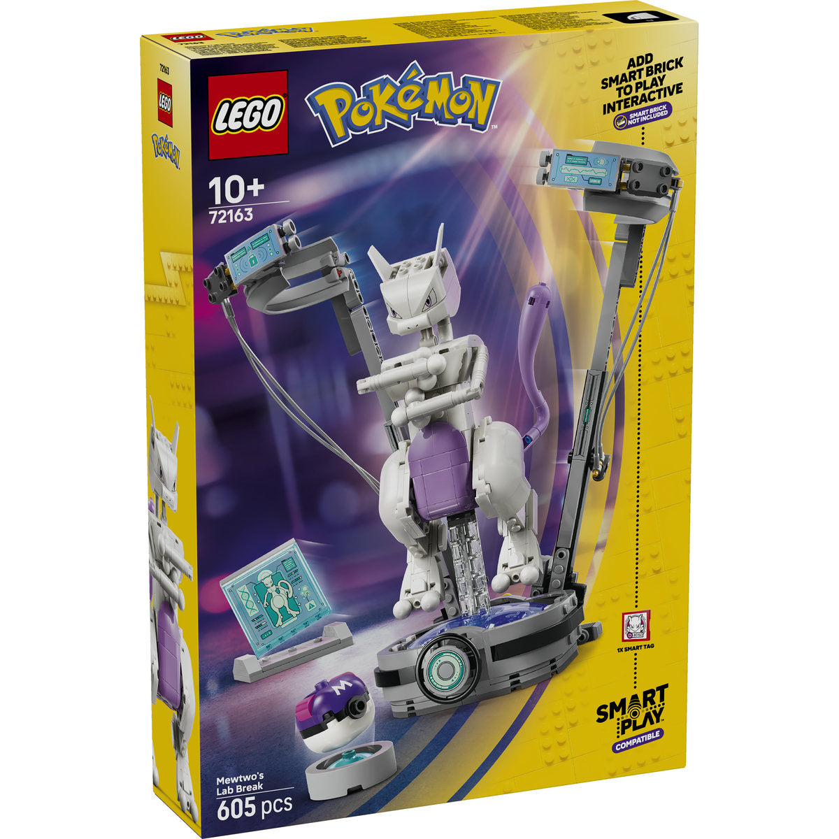 LEGO Pokémon SMART Play Mewtwo's Lab Break Building Set 72163