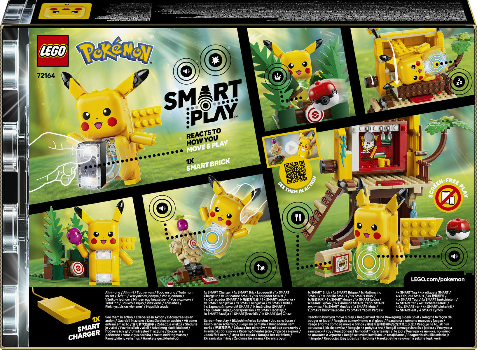 LEGO Pokémon SMART Play Training House with Pikachu Building Set 72164