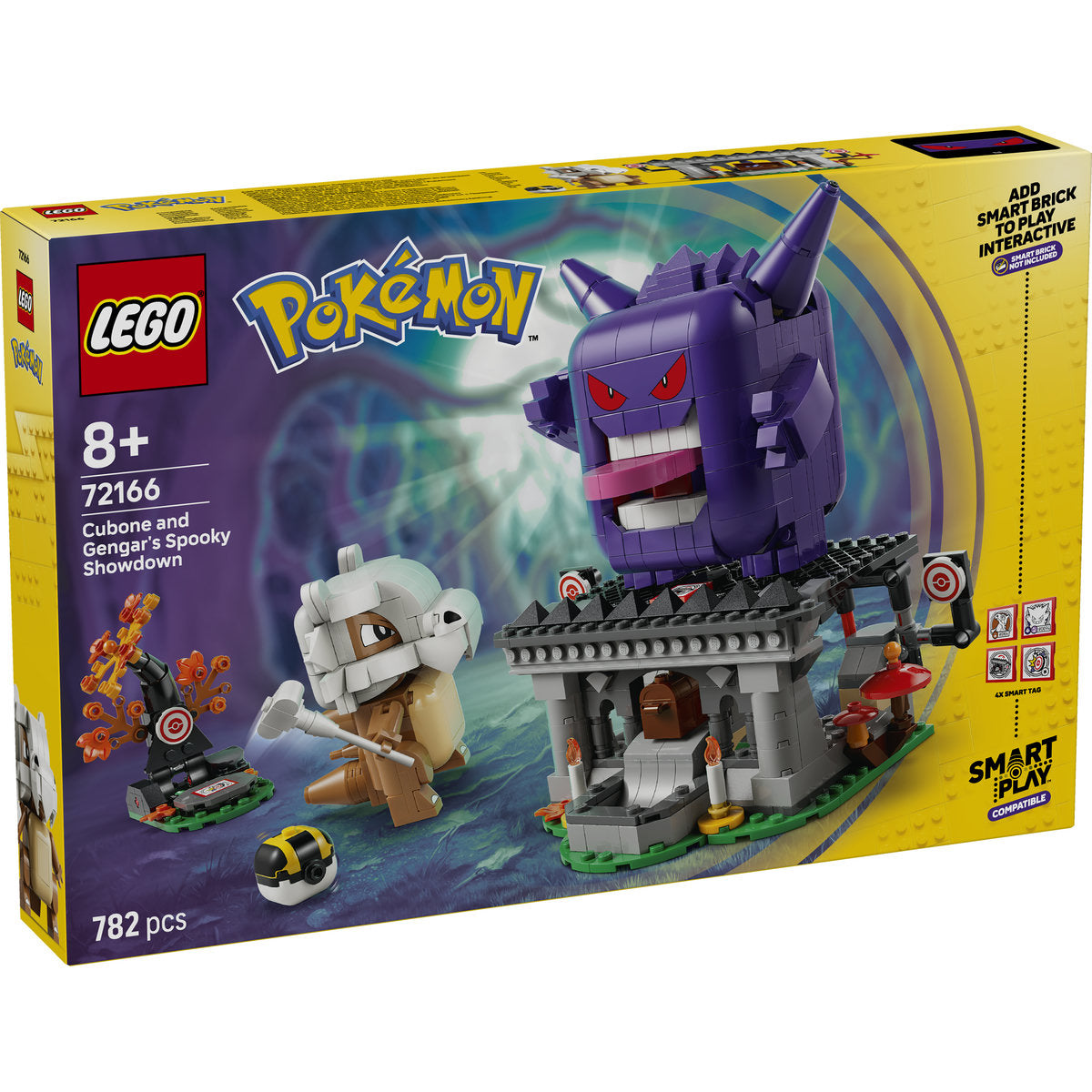LEGO Pokémon SMART Play Cubone and Gengar's Spooky Showdown Building Set 72166