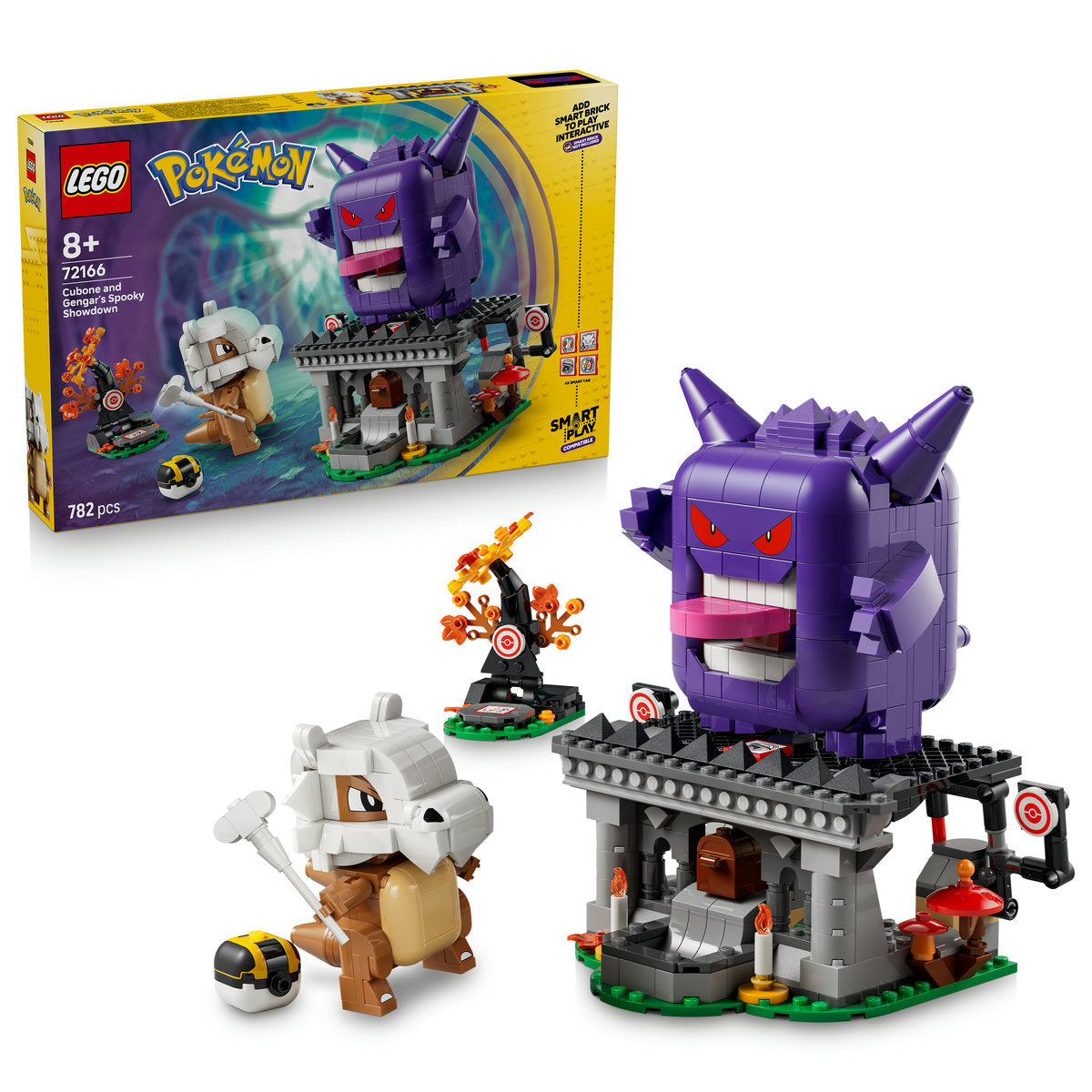 LEGO Pokémon SMART Play Cubone and Gengar's Spooky Showdown Building Set 72166