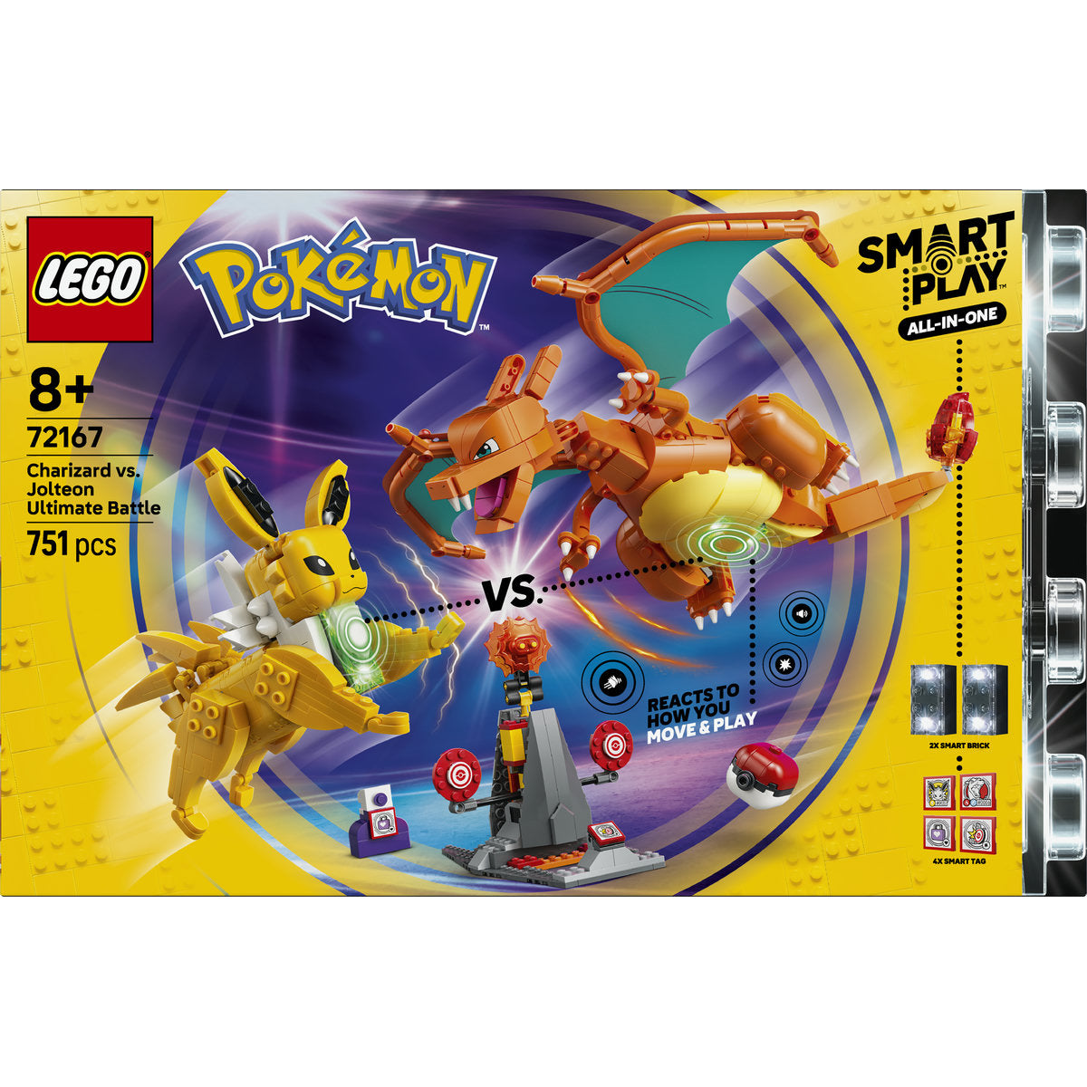 LEGO Pokémon SMART Play Charizard vs. Jolteon Ultimate Battle Building Set 72167
