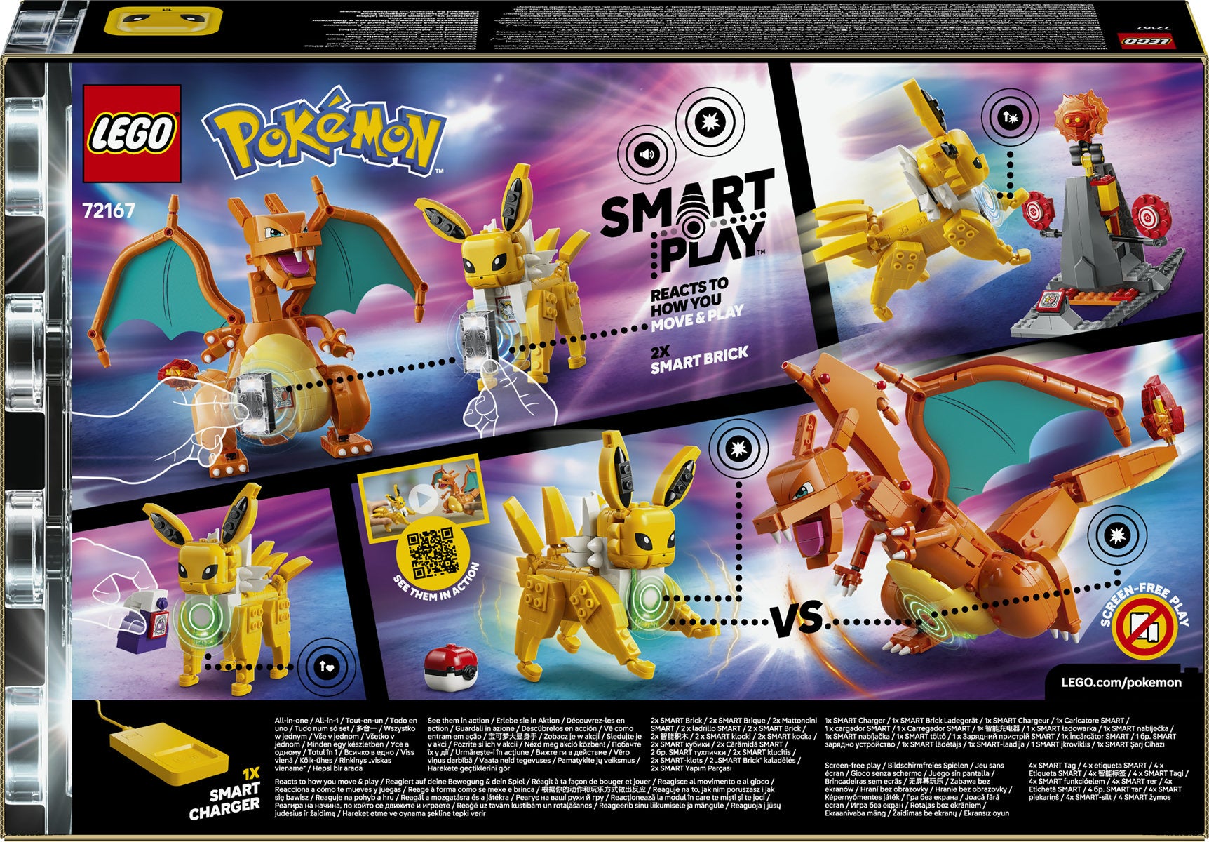 LEGO Pokémon SMART Play Charizard vs. Jolteon Ultimate Battle Building Set 72167