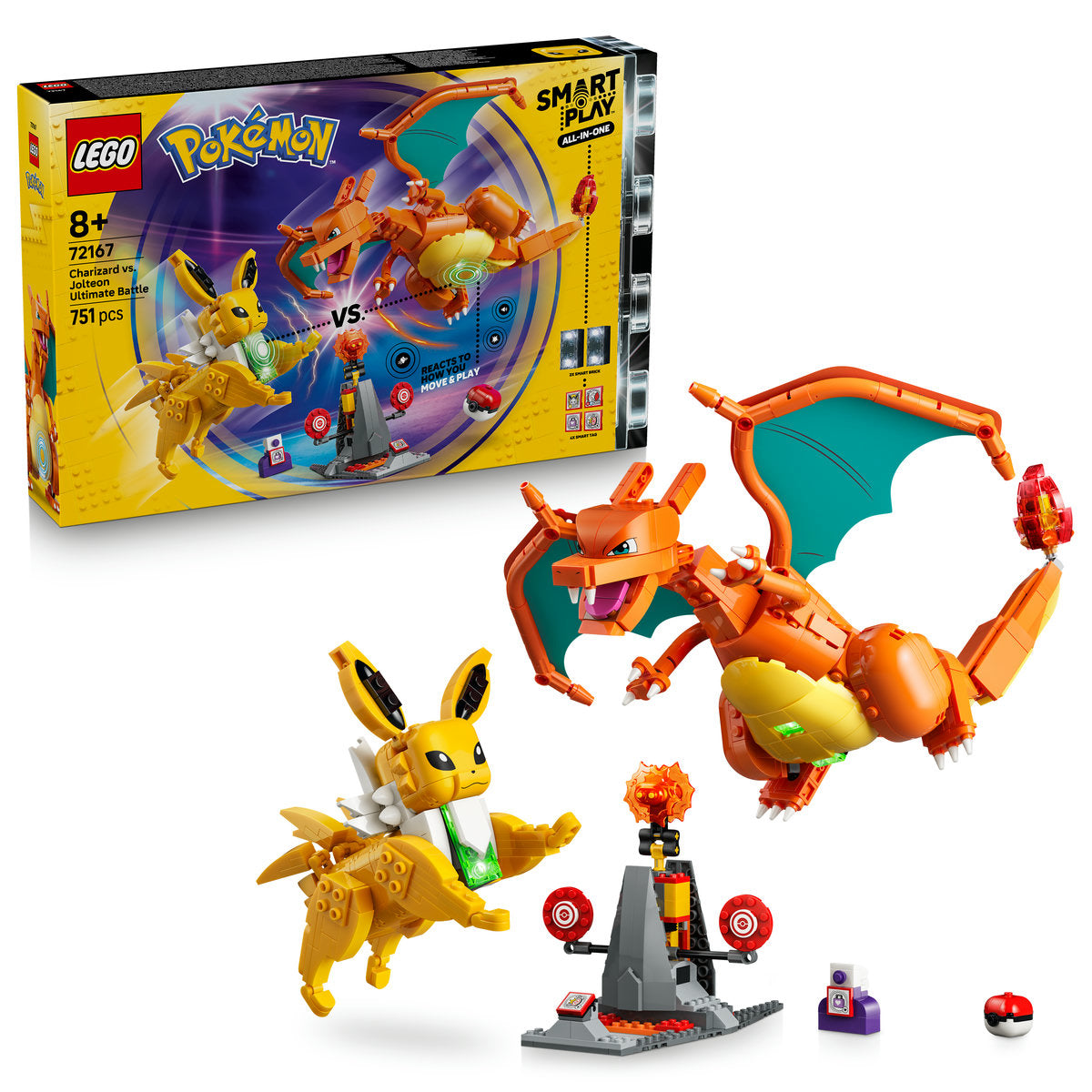 LEGO Pokémon SMART Play Charizard vs. Jolteon Ultimate Battle Building Set 72167