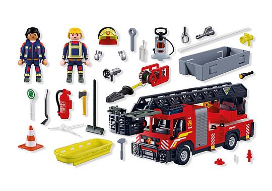 PLAYMOBIL 72192 Fire Ladder Truck Playset