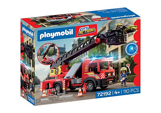 PLAYMOBIL 72192 Fire Ladder Truck Playset