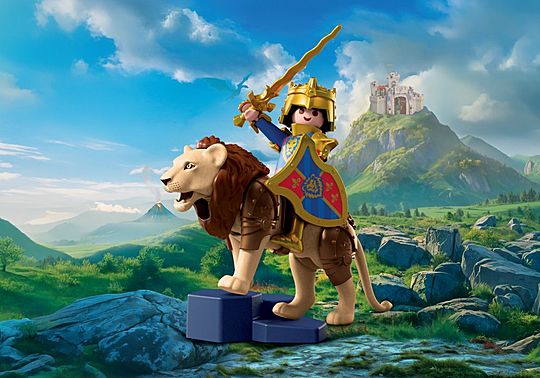 PLAYMOBIL 72212 Lion with Golden Knight Figure Set