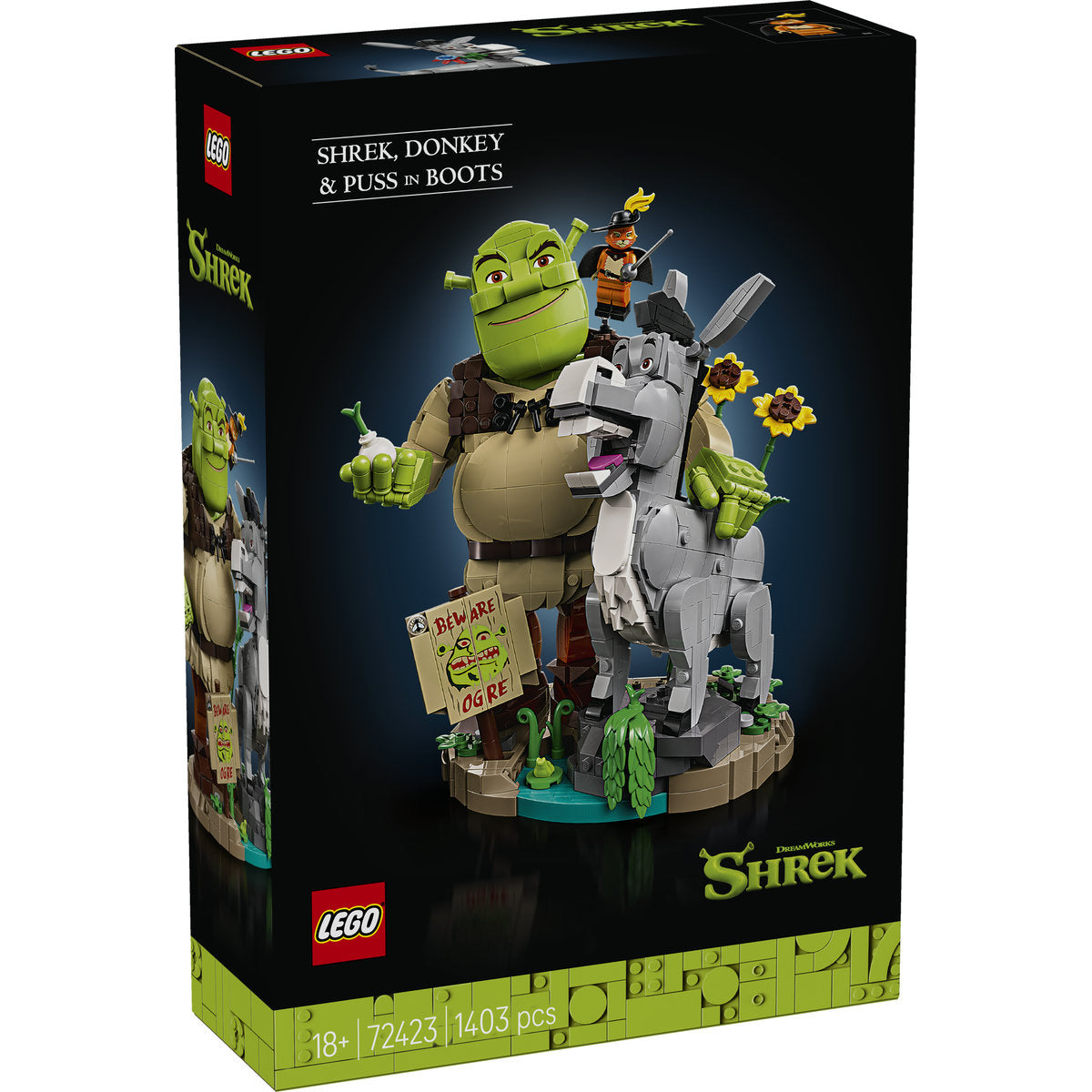 LEGO Shrek Shrek, Donkey & Puss in Boots Building Set 72423