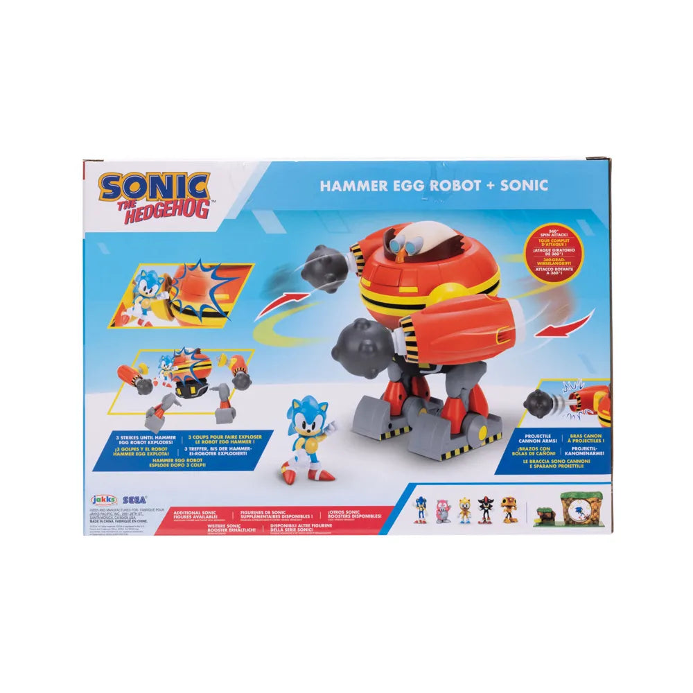 Sonic the Hedgehog Hammer Egg Robot Deluxe Playset 2.5 Inch