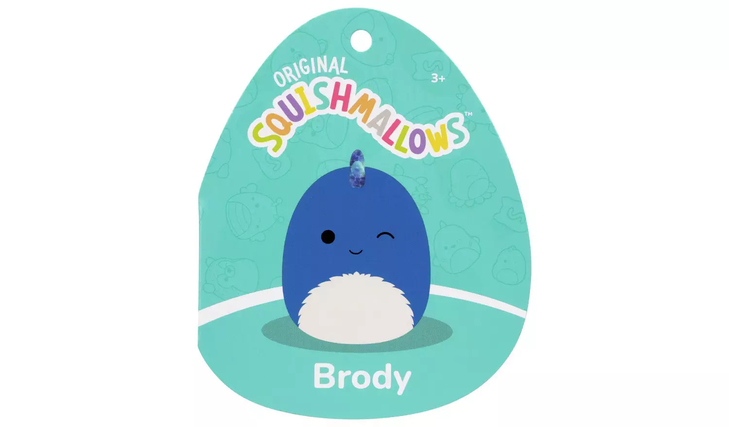 16" Squishmallows Brody Dark Blue Dino