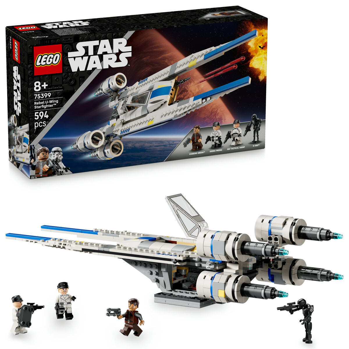 LEGO Star Wars: Andor Rebel U-Wing Starfighter Buildable Vehicle Model 75399
