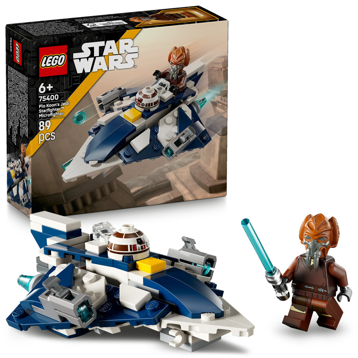 LEGO Star Wars Plo Koon’s Jedi Starfighter Microfighter Building Toy 75400