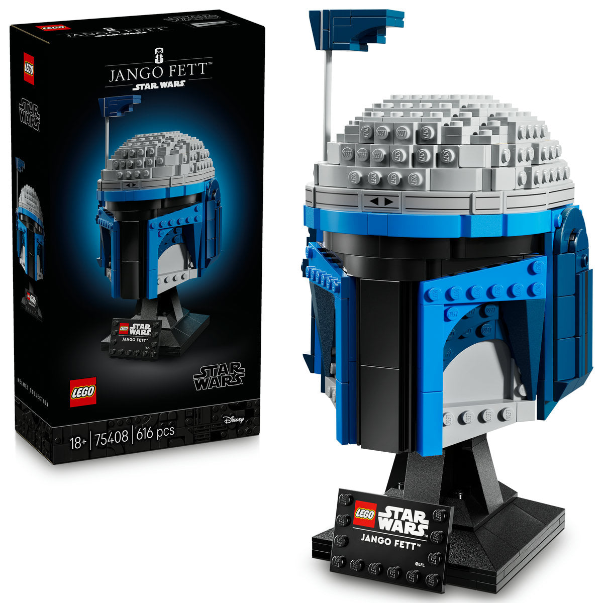 LEGO Star Wars Jango Fett Helmet, Buildable Model Kit for Adults 75408