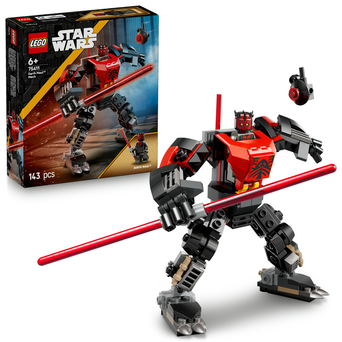 LEGO Star Wars: The Clone Wars Darth Maul Mech Building Toy for Kids 75411